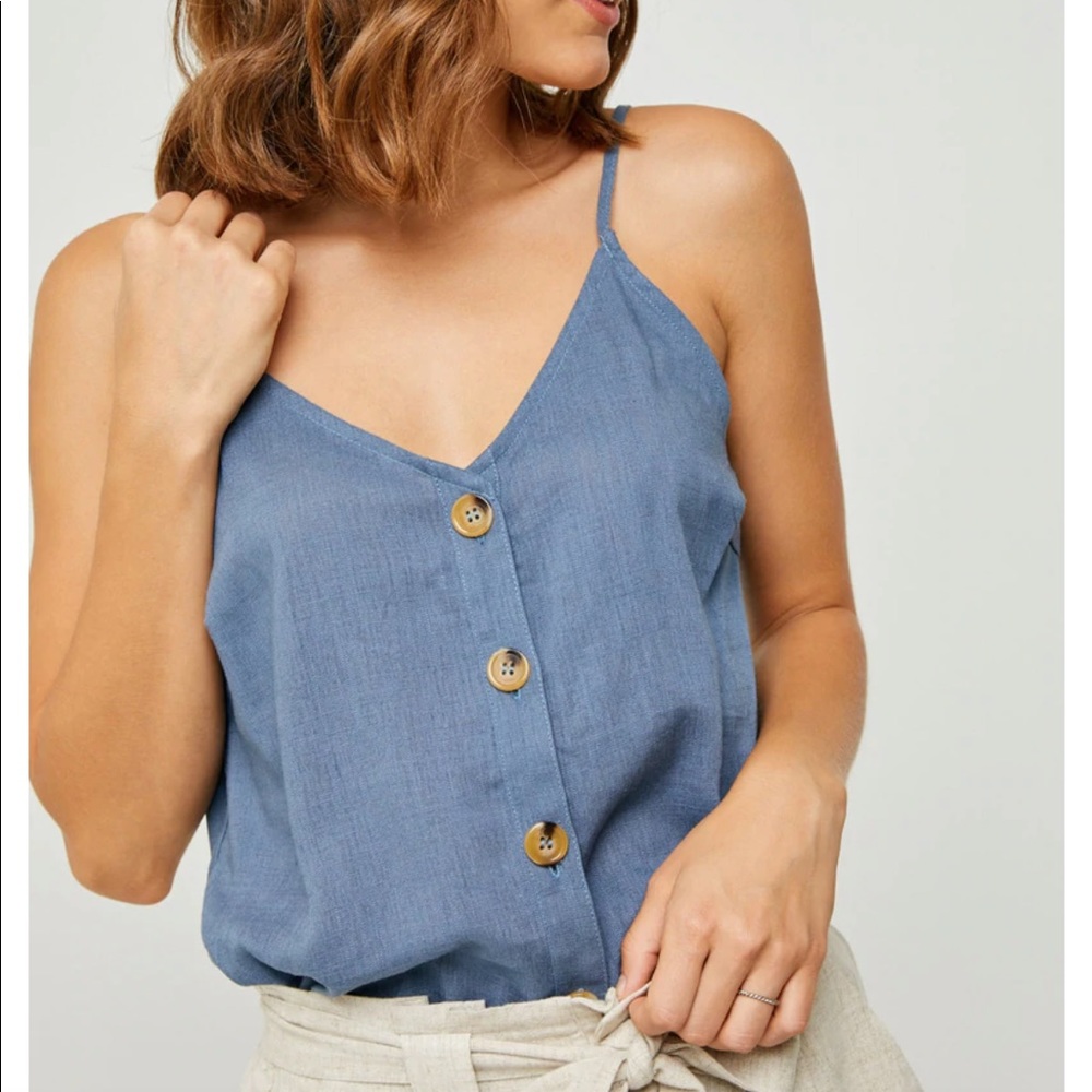 Denim Button Down Tank